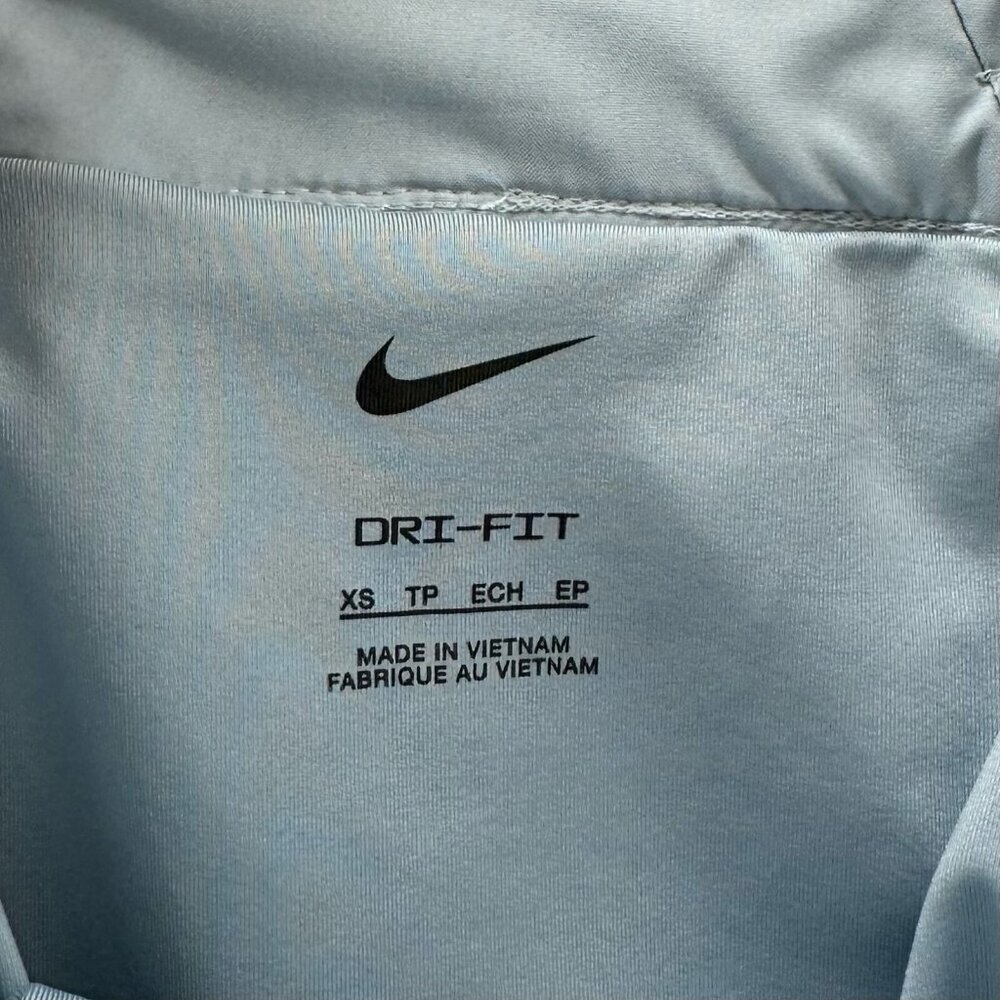 Nike Dri-Fit One Athletic Short Women XS Mid Rise Brief Lined Elastic Waist Blue - Picture 5 of 12